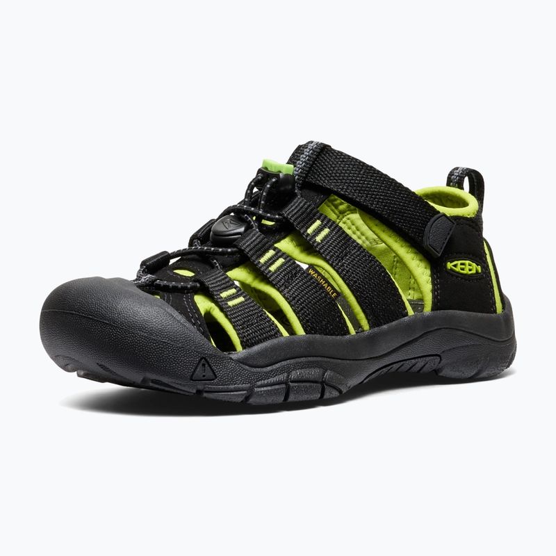 Sandały dziecięce KEEN Newport H2 black/lime green 11