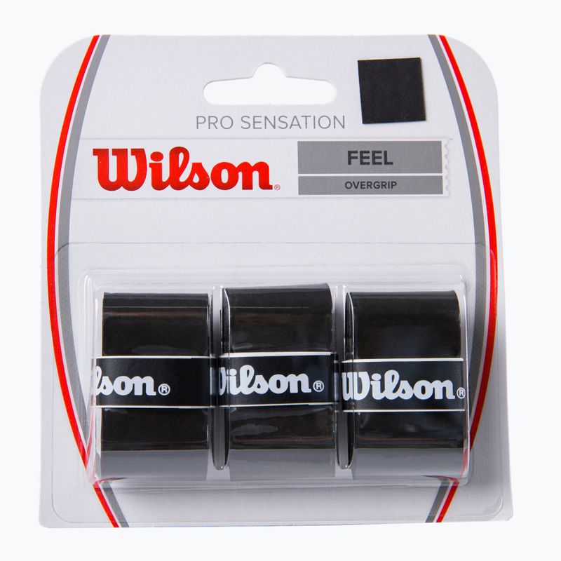 Owijki do rakiet tenisowych Wilson Pro Overgrip Sensation 3 szt. black
