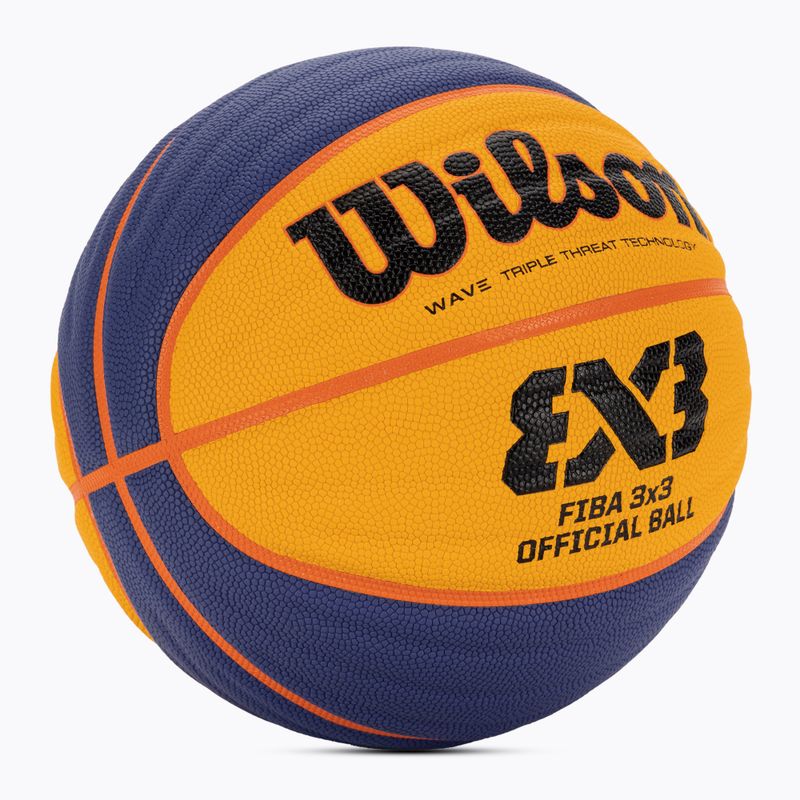 Piłka do koszykówki Wilson Fiba 3x3 Game blue/yellow rozmiar 6 2