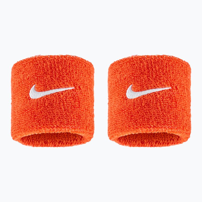 Frotki na nadgarstek Nike Swoosh Classic Wristbands 2 szt. team orange/white