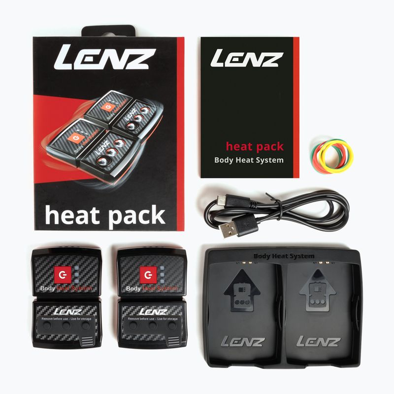 Baterie do skarpet Lenz Heat Pack 2.0 (USB) 2 szt. black/ red 3