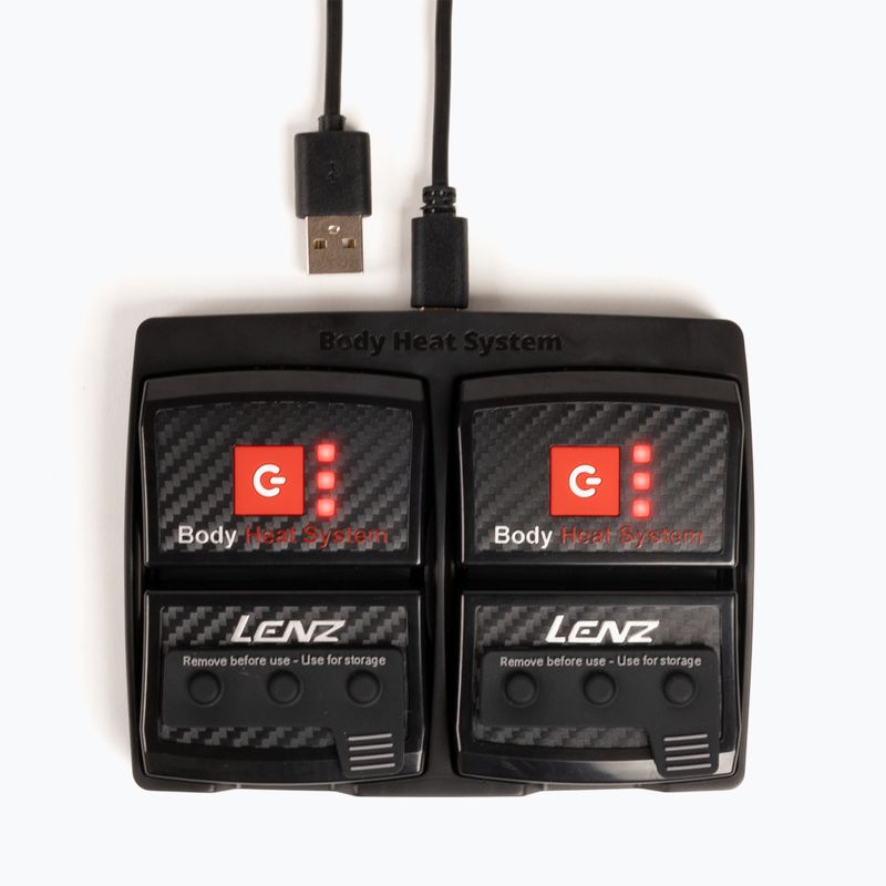 Baterie do skarpet Lenz Heat Pack 2.0 (USB) 2 szt. black/ red 10