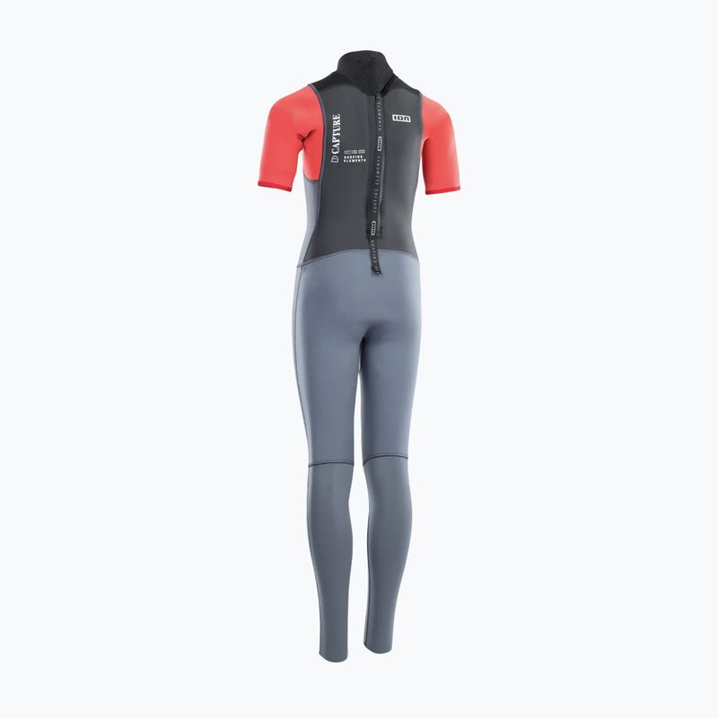 Pianka do pływania dziecięca ION Capture 3/2 Back Zip Jr steel blue/red 2