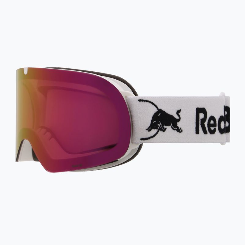 Gogle narciarskie Red Bull SPECT Rush matt white/red with pink purple mirror 6