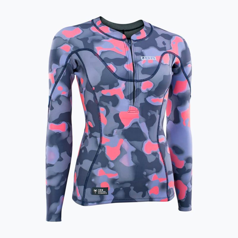 Longsleeve neoprenowy damski ION Neo Zip Top 1.5 capsule pink