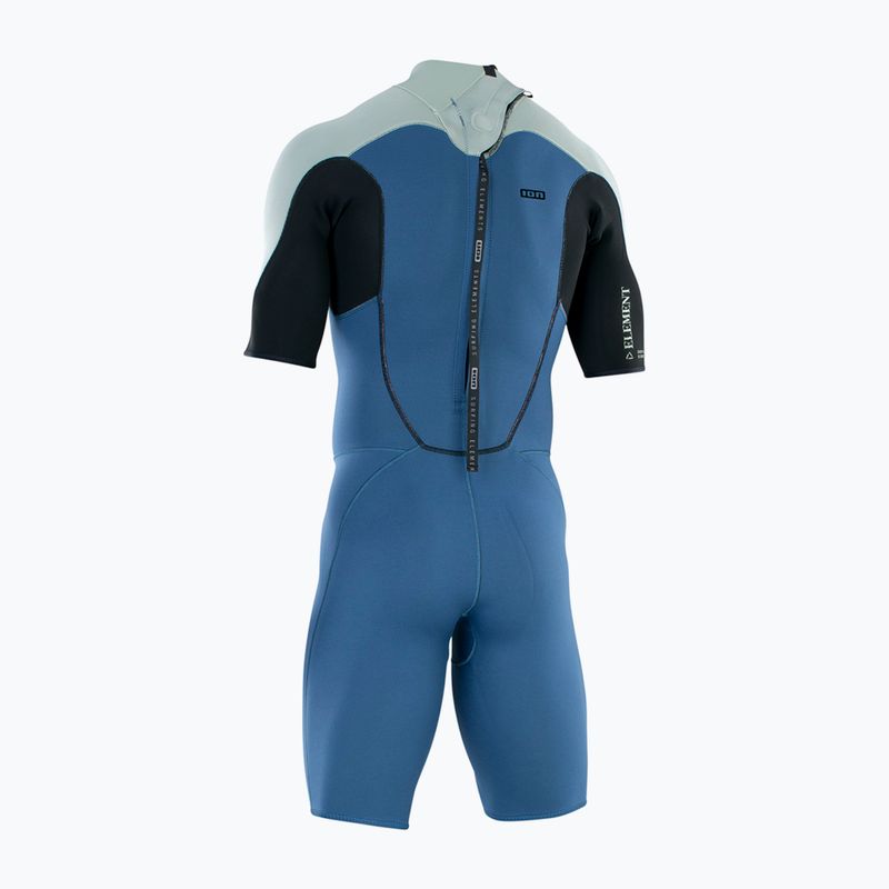 Pianka do pływania męska ION Element 2/2 mm Shorty Back Zip cascade blue 2
