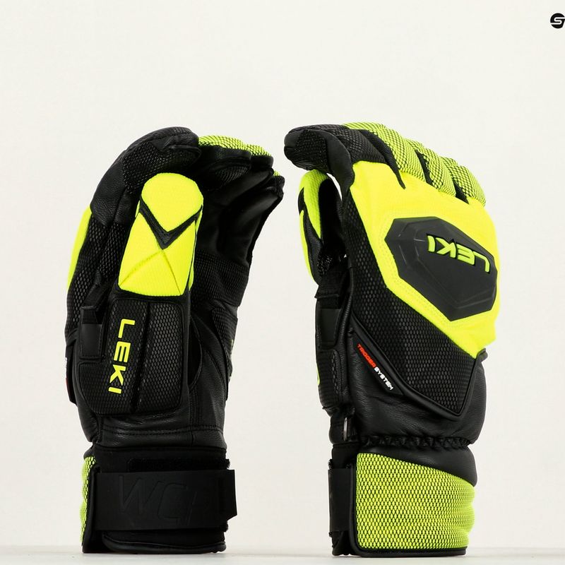 Rękawice narciarskie męskie LEKI WCR Venom SL 3D black ice/lemon 10