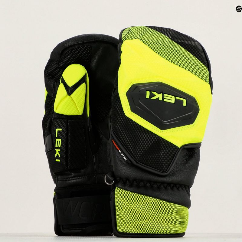 Rękawice narciarskie męskie LEKI WCR Venom SL 3D Mitt black ice/lemon 10