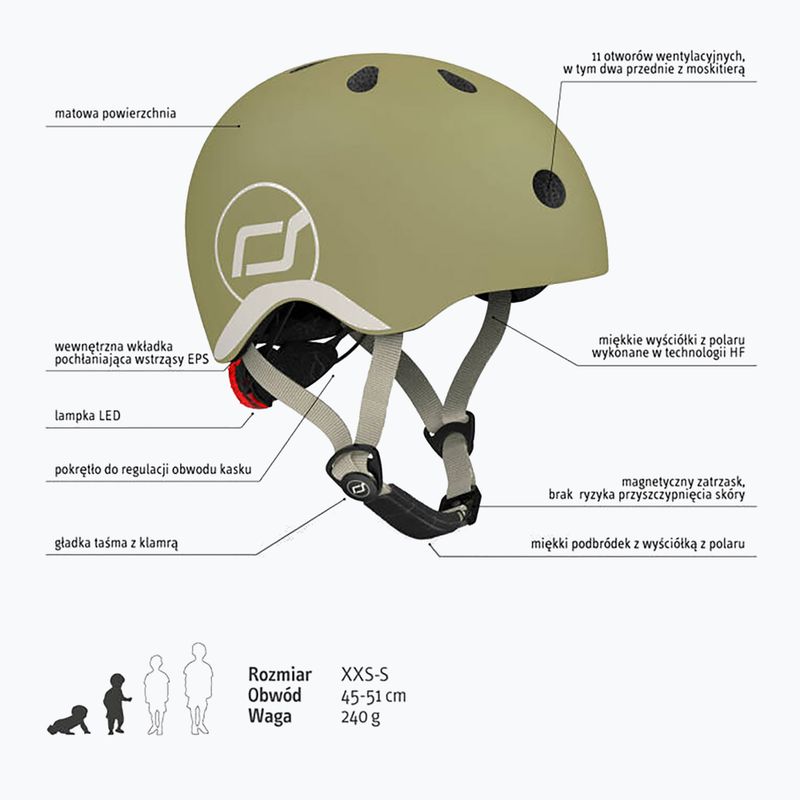 Kask dziecięcy Scoot & Ride XXS-S olive 5