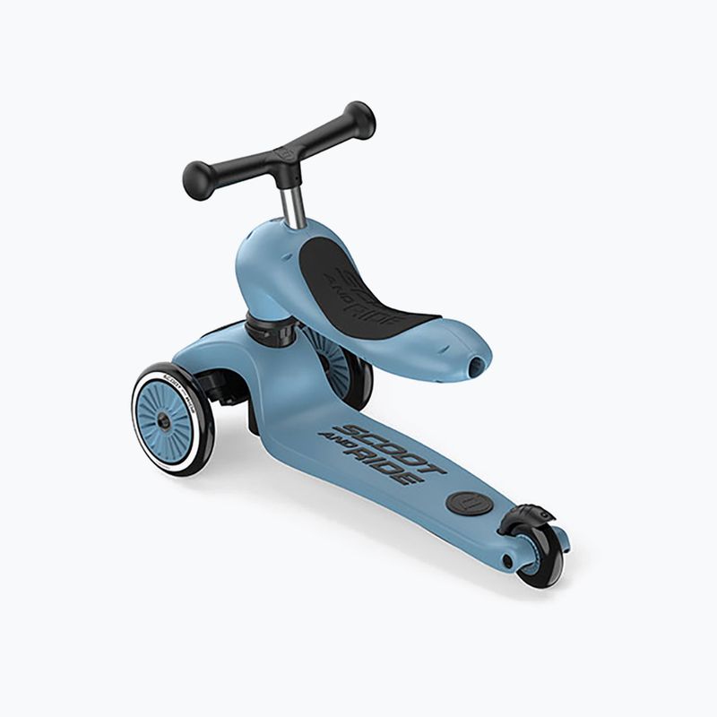 Hulajnoga trójkołowa dziecięca Scoot & Ride Highwaykick 1 Push And Go steel 7