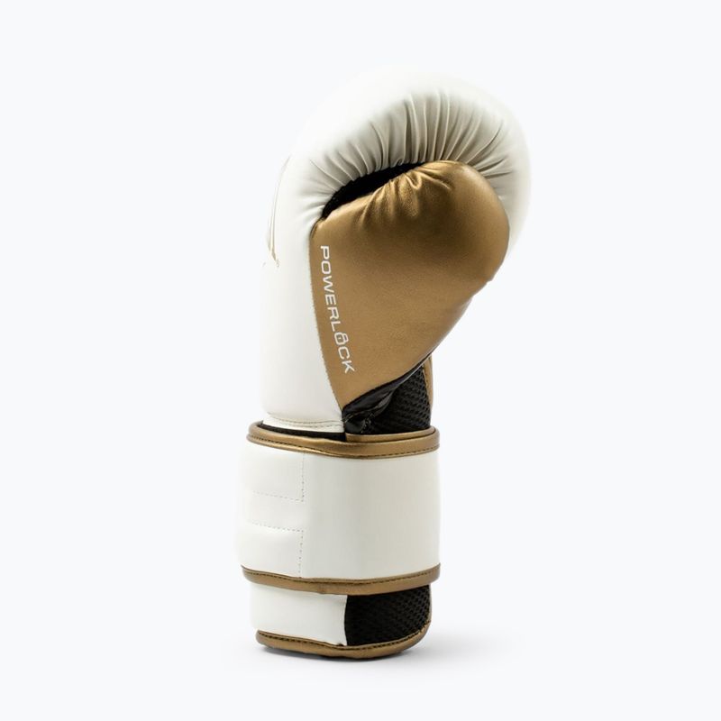 Rękawice bokserskie Everlast Powerlock 2 white/gold 5