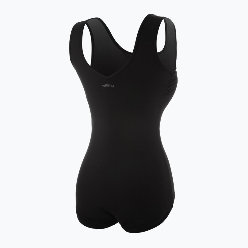 Strój pływacki jednoczęściowy damski Funkita Zip Front One Piece still black 2