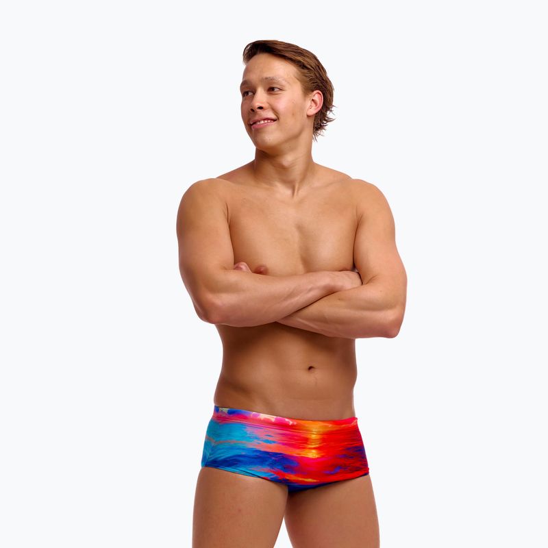 Bokserki pływackie męskie Funky Trunks Sidewinder Trunks sunset delight 3