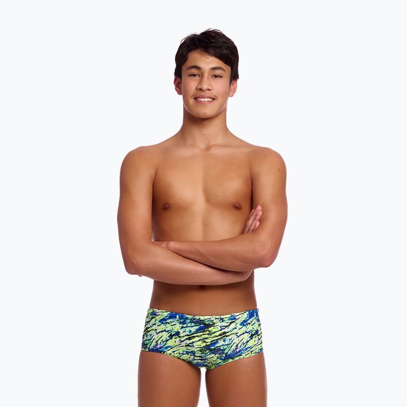 Bokserki pływackie dziecięce Funky Trunks Sidewinder Trunks scaled black