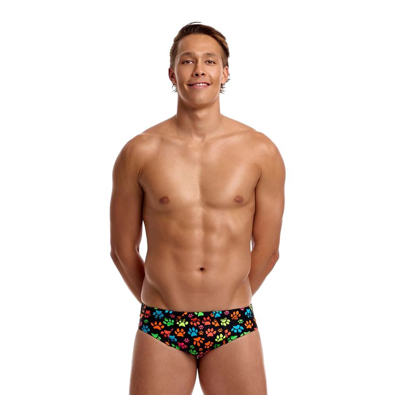 Slipy pływackie męskie Funky Trunks Seamed Briefs pawsome 2