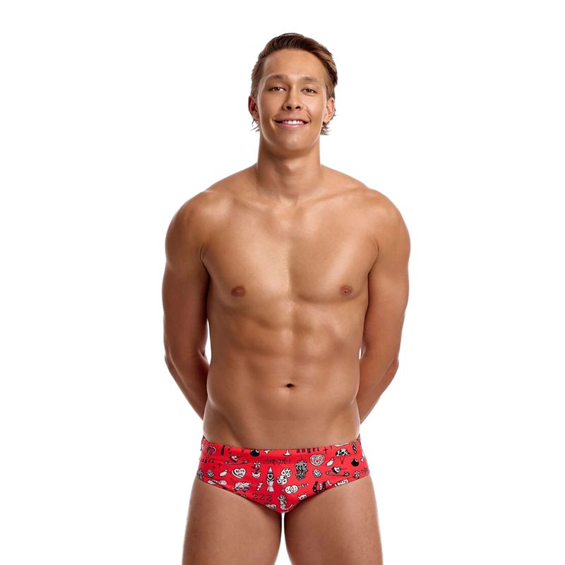 Slipy pływackie męskie Funky Trunks Classic Brief scribbles 2