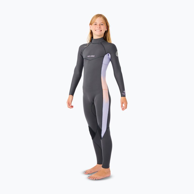 Pianka do pływania dziecięca Rip Curl Dawn Patrol Back Zip 4/3mm GB Jr charcoal grey 3