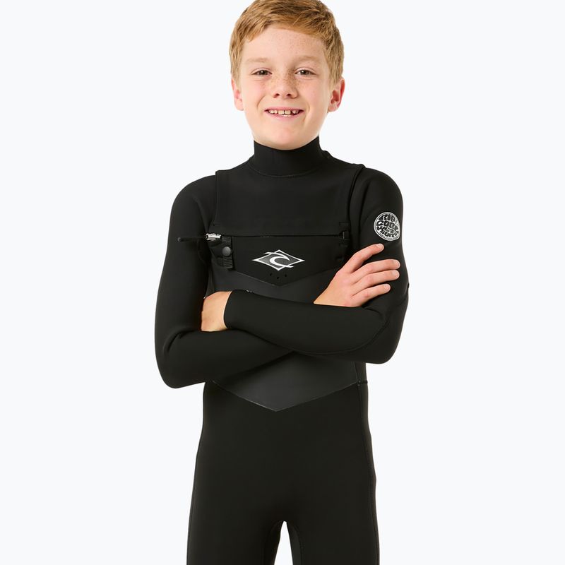 Pianka do pływania dziecięca Rip Curl Dawn Patrol 4/3 mm Chest Zip black 4