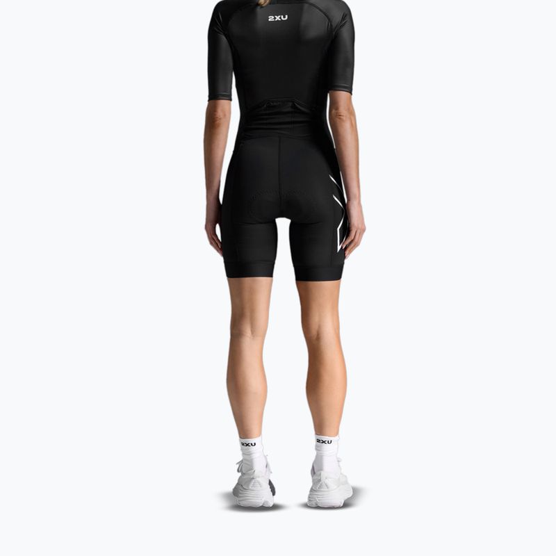 Kombinezon triathlonowy damski 2XU Core Sleeved black/white 2