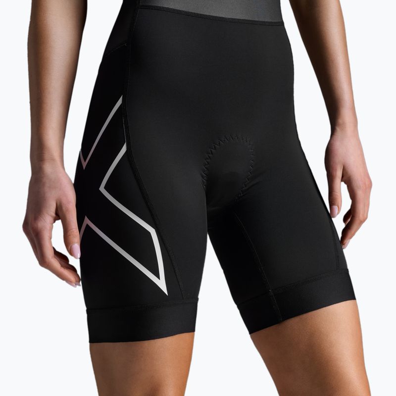 Kombinezon triathlonowy damski 2XU Core Sleeved black/white 7
