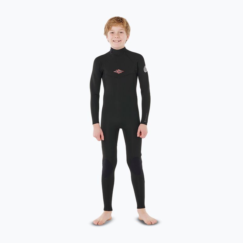 Pianka do pływania dziecięca Rip Curl Dawn Patrol 3/2 mm Back Zip black