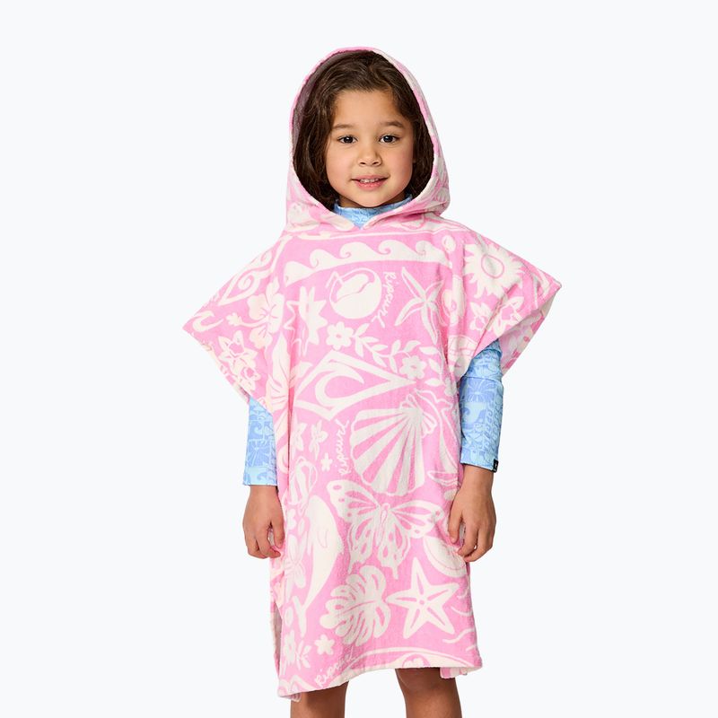 Ponczo damskie Rip Curl Mixed Snap Cotton Hooded pink