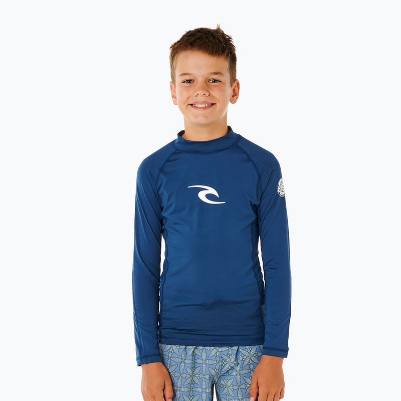 Longsleeve do pływania dziecięcy Rip Curl Waves Upf light navy