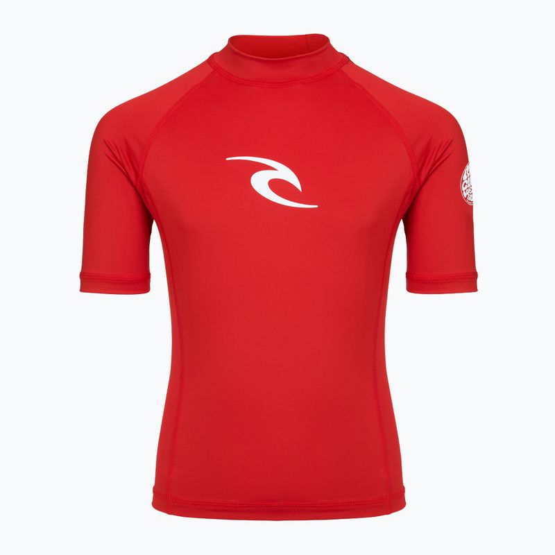 Koszulka do pływania dziecięca Rip Curl Waves Upf lava red