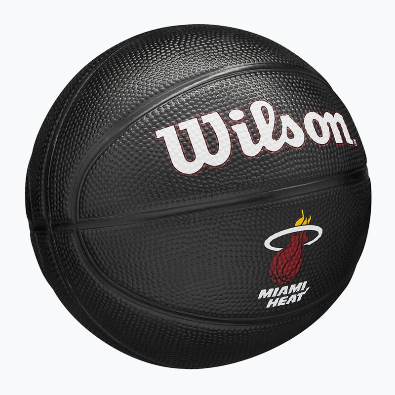 Piłka do koszykówki dziecięca Wilson NBA Team Tribute Mini Miami Heat black rozmiar 3 2