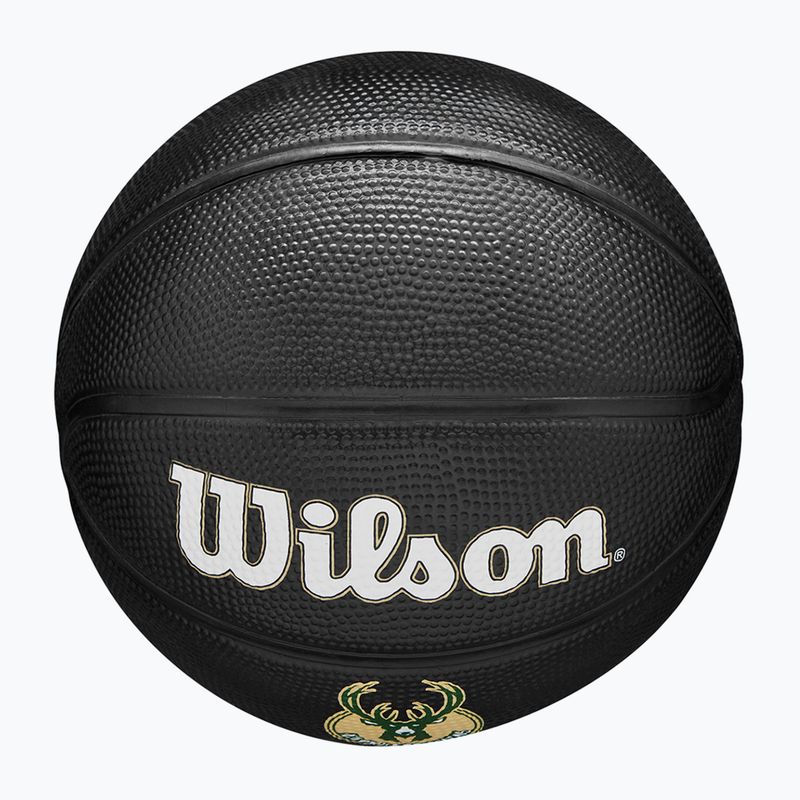 Piłka do koszykówki dziecięca Wilson NBA Team Tribute Mini Milwaukee Bucks black rozmiar 3 5