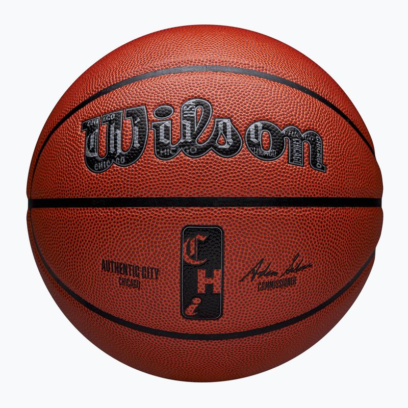 Piłka do koszykówki Wilson NBA Authentic City Chicago brown rozmiar 7
