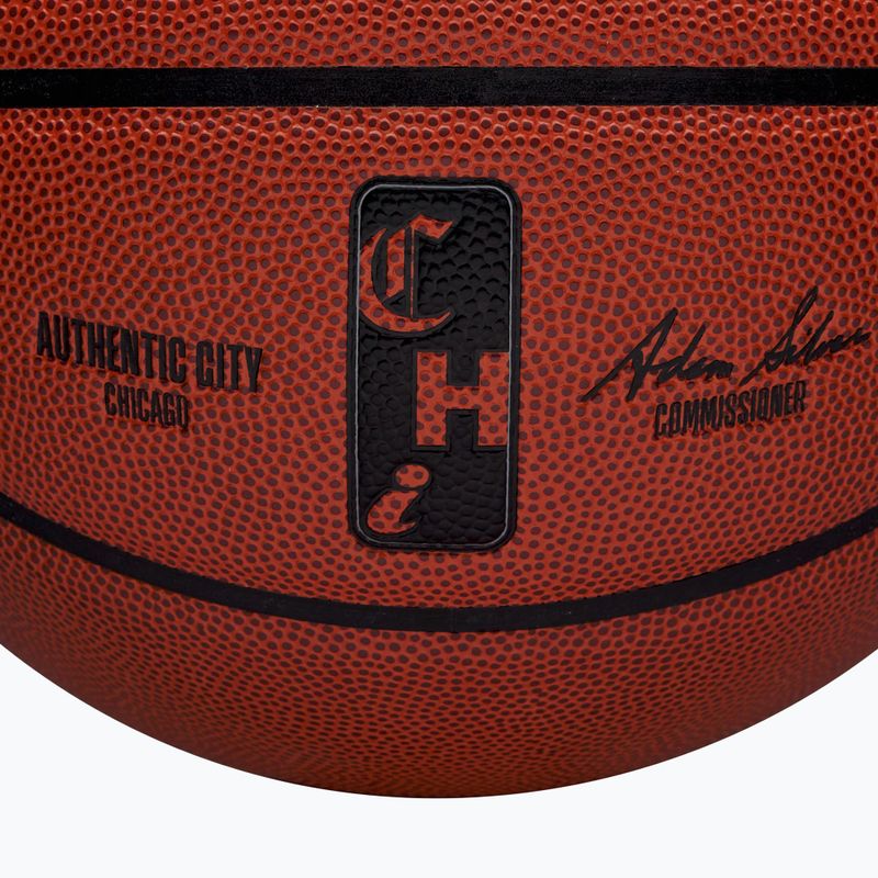 Piłka do koszykówki Wilson NBA Authentic City Chicago brown rozmiar 7 8