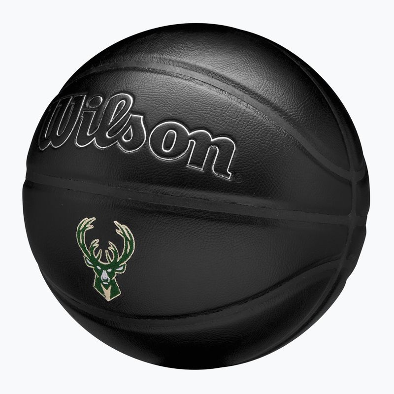 Piłka do koszykówki Wilson NBA Team Premiere Milwaukee Bucks black rozmiar 7 3