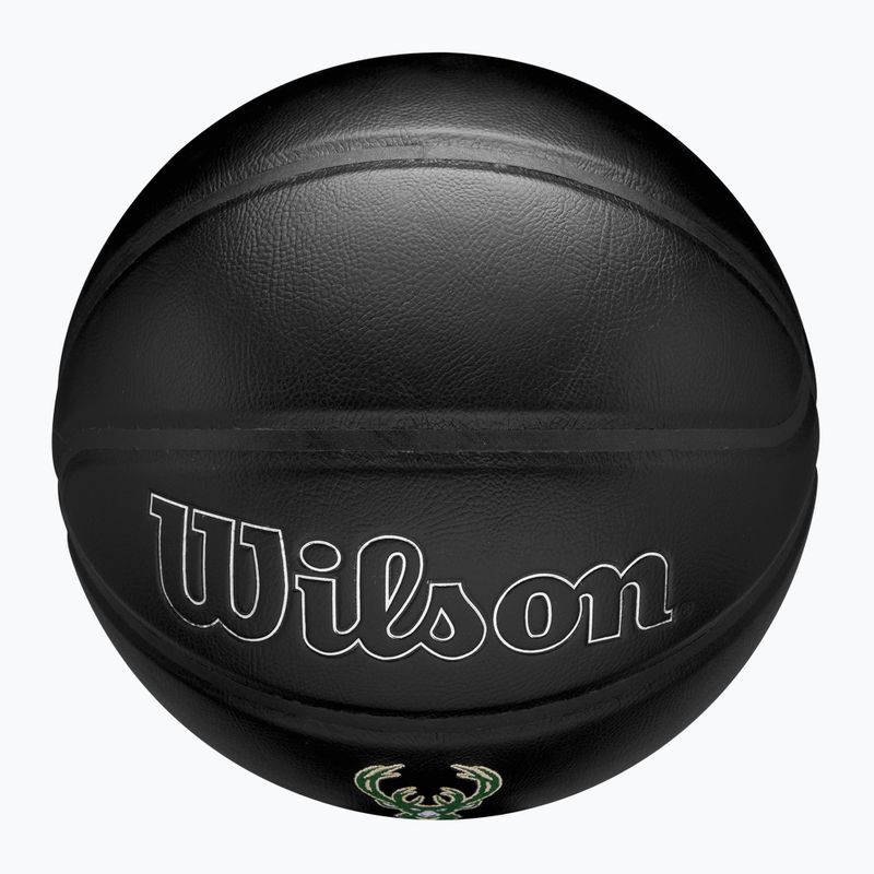 Piłka do koszykówki Wilson NBA Team Premiere Milwaukee Bucks black rozmiar 7 5
