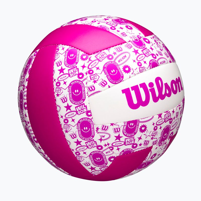 Piłka do siatkówki Wilson Stamp purple/white rozmiar 5 2