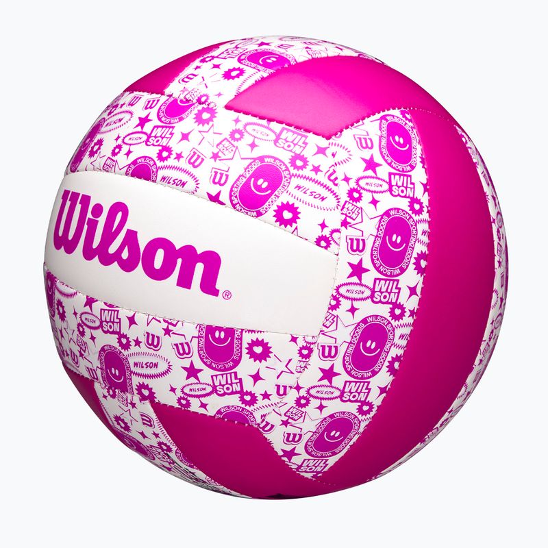Piłka do siatkówki Wilson Stamp purple/white rozmiar 5 3