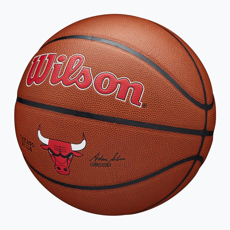 Piłka do koszykówki Wilson NBA Team Alliance Chicago Bulls brown rozmiar 7 3