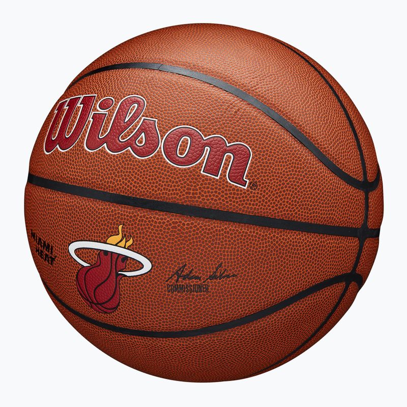 Piłka do koszykówki Wilson NBA Team Alliance Miami Heat brown rozmiar 7 3