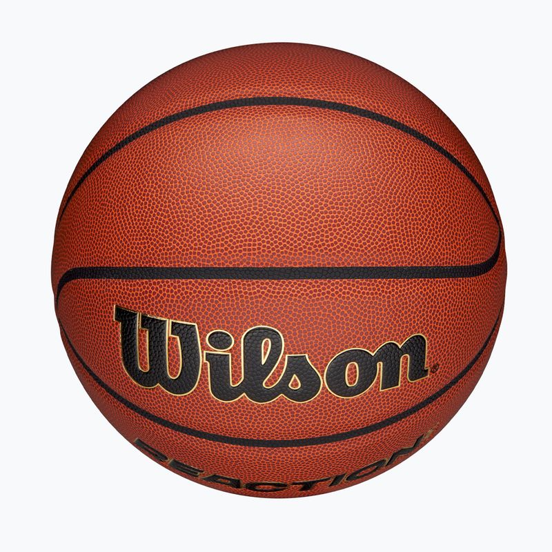 Piłka do koszykówki Wilson Reaction Pro brown/gold rozmiar 7 5
