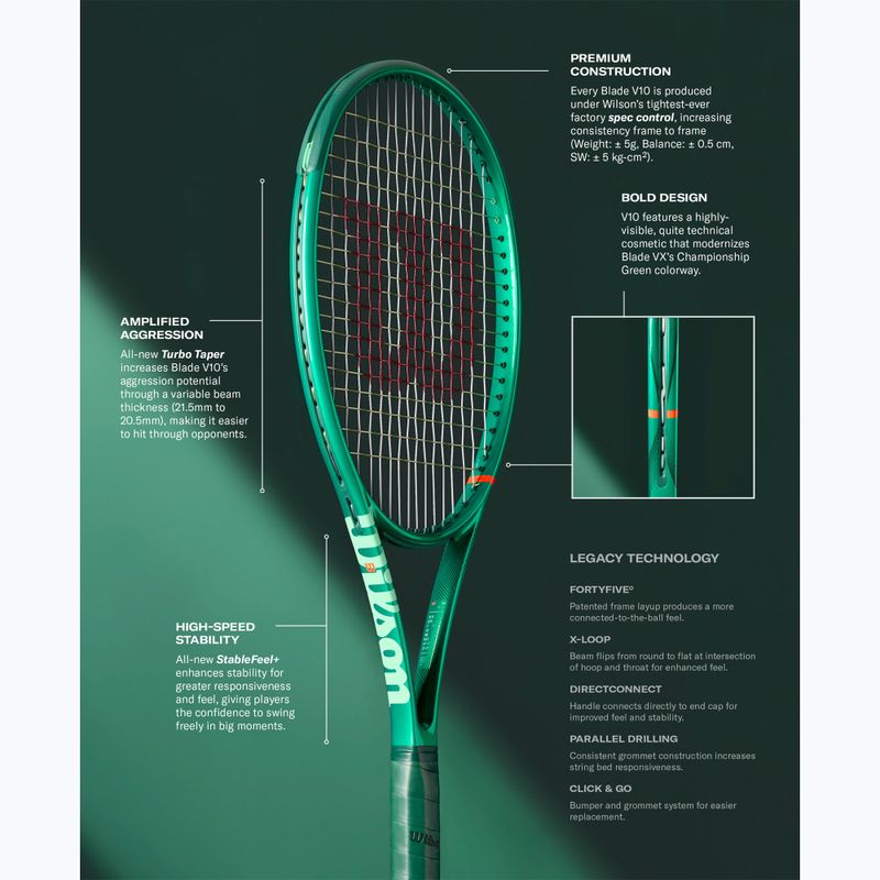 Rakieta tenisowa dziecięca Wilson Blade Jr 26 V10 green 13