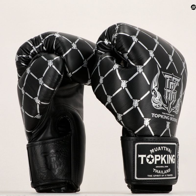 Rękawice bokserskie Top King Boxing Chain black/silver 7