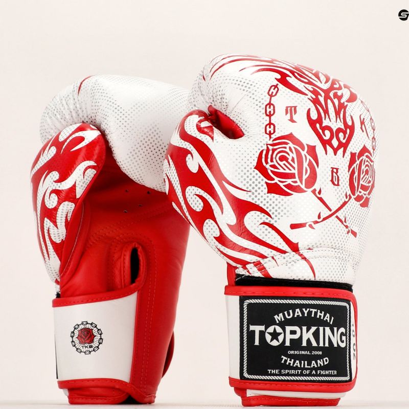 Rękawice bokserskie Top King Boxing Dragon red/white 7