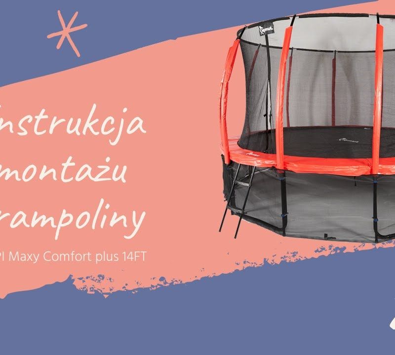 Trampolina ogrodowa Jumpi Maxy Comfort Plus 252 cm pomarańczowa 3