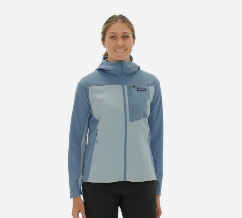 Kurtka softshell damska Patagonia R1 CrossStrata Hoody touring red 11