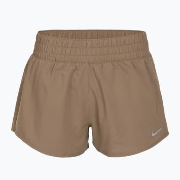 Spodenki damskie Nike One Dri-Fit 3" mink brown/reflective silver