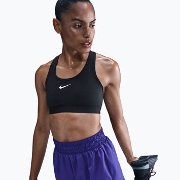 Biustonosz treningowy Nike Swoosh Medium Support black/white