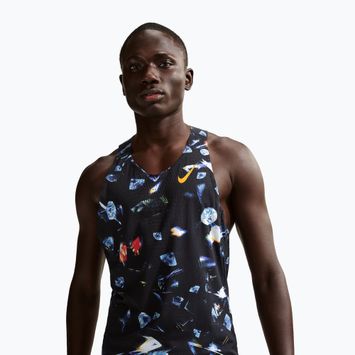Koszulka do biegania męska Nike AeroSwift Dri-Fit ADV Singlet black/laser orange