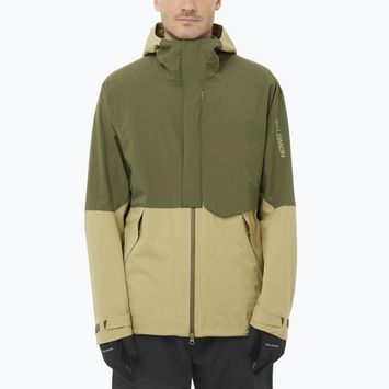 Kurtka softshell męska Salomon Outherpath Pro 2.5 l gray green/grape leaf