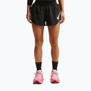 Spodenki do biegania damskie Nike Tempo Swoosh Dri-Fit Mid-Rise Brief-Lined black/white
