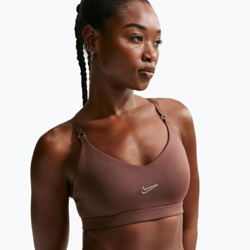 Biustonosz treningowy Nike Indy Padded Gloss light chocolate